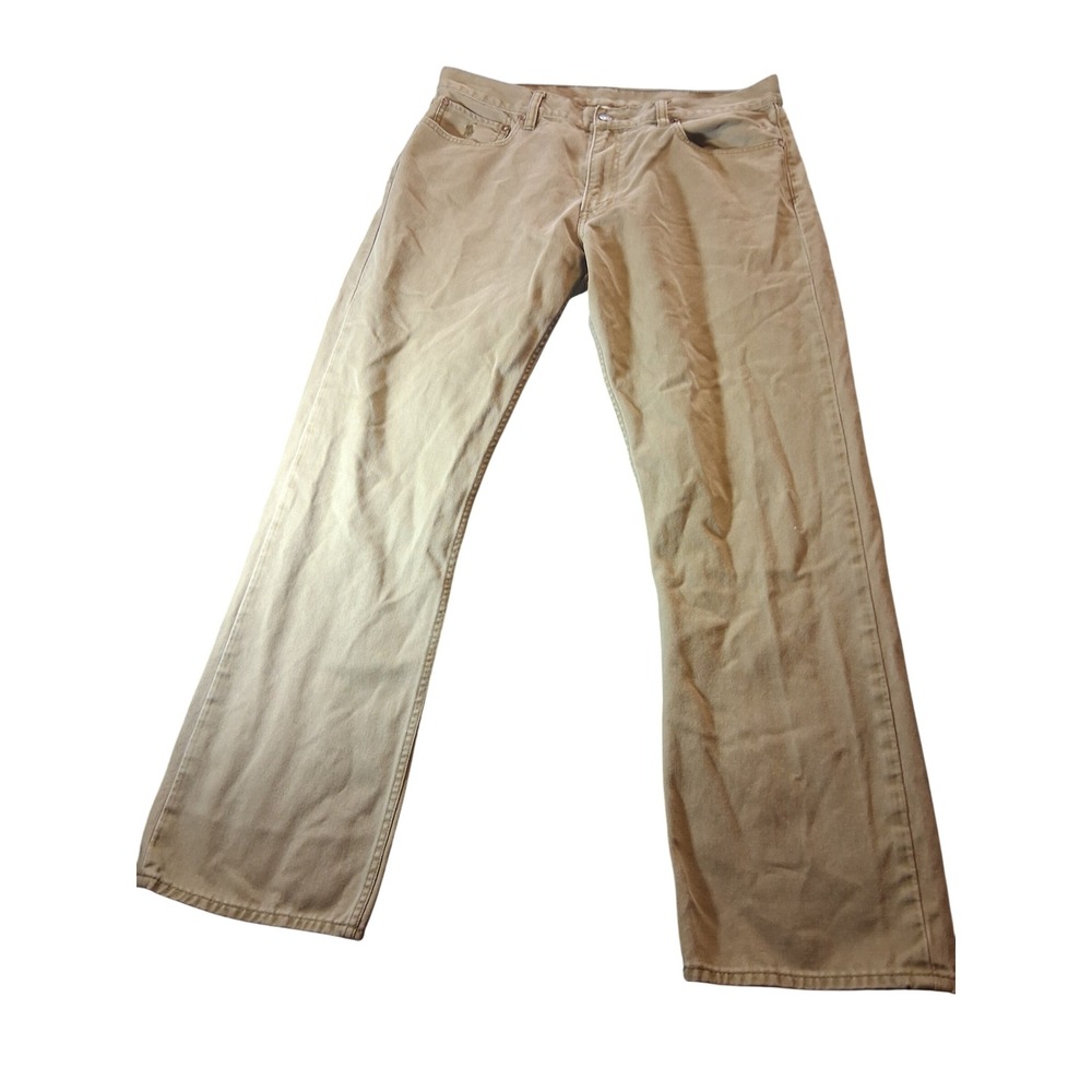 Polo Ralph Lauren Mens 36x32 Khaki Tan Cotton Twill Straight Leg Pants